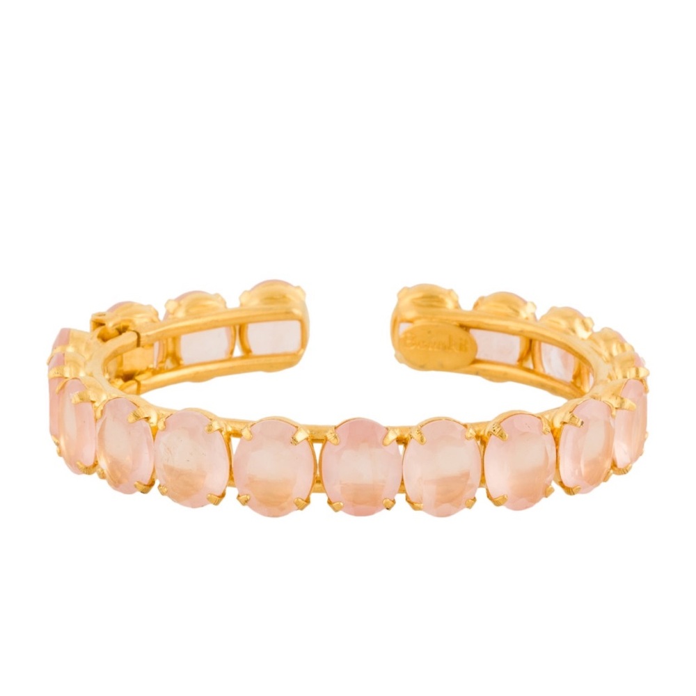 Bounkit Faceted Stone Hinged Cuff Braclet